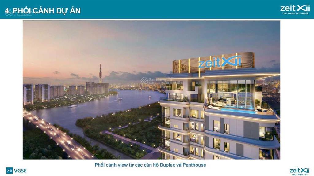 Bán căn hộ penthouse zeit xii thủ thiêm  thủ thiêm zeit river lầu 24 loại 2 tầng