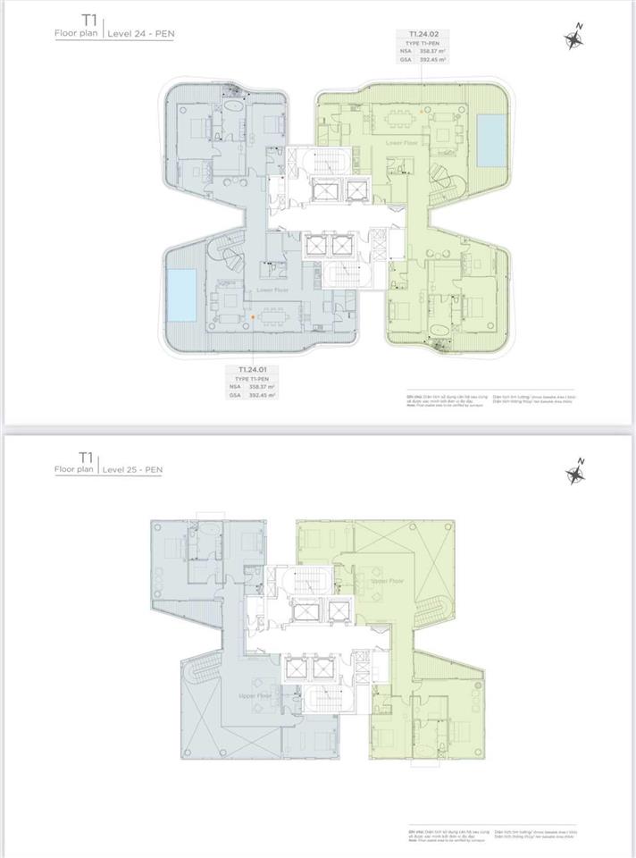 Bán căn hộ penthouse zeit xii thủ thiêm  thủ thiêm zeit river lầu 24 loại 2 tầng