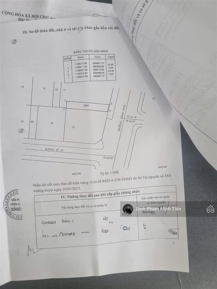 Bán nhà mặt tiền đường bình phú 8x24m 190m2 ctxd 1 hầm 6 tầng 35 tỷ