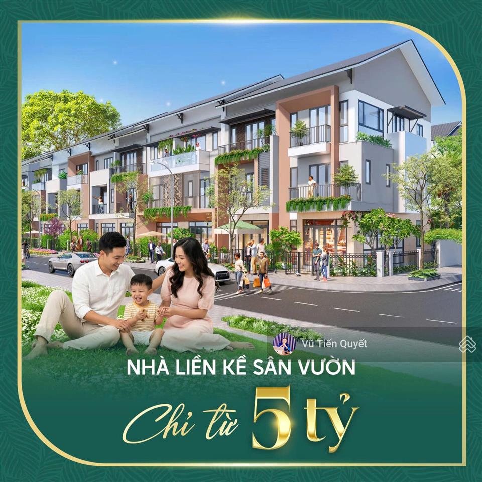 Bán liền kề view trường học & công viên. the greenery 2, lk  77. giá 6 tỷ. trục đường thông