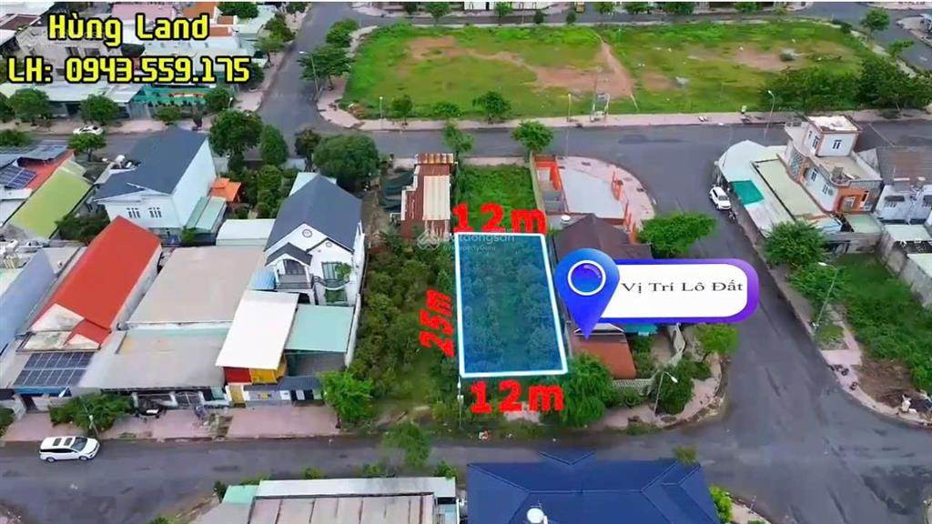 Chính chủ gửi bán lô đất full thổ cư 12x25m sổ hồng riêng khu dân cư sầm uất mặt trước sân bay lt