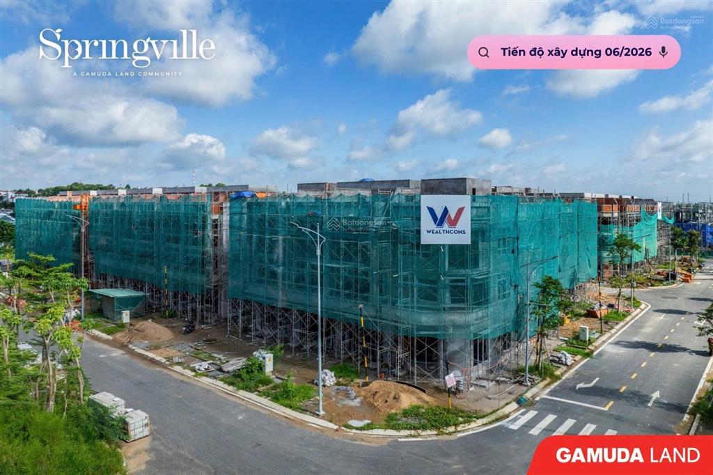 Bán căn góc 2 mặt tiền đường nhà phố springville gamuda land giá cực tốt  0943 559 ***