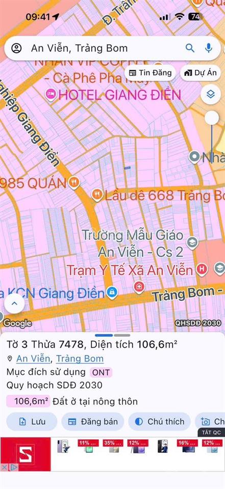 Bán đất an viễn 5x21, giá đầu tư, sổ sẵn thổ cư