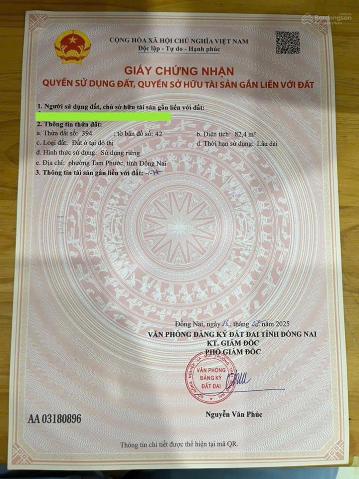 Bán đất phường tam phước giá đầu tư kinh doanh buôn bán được