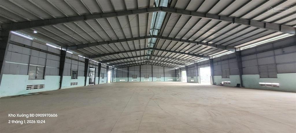 Cho thuê nhà xưởng 2300m2 cụm cn phước an