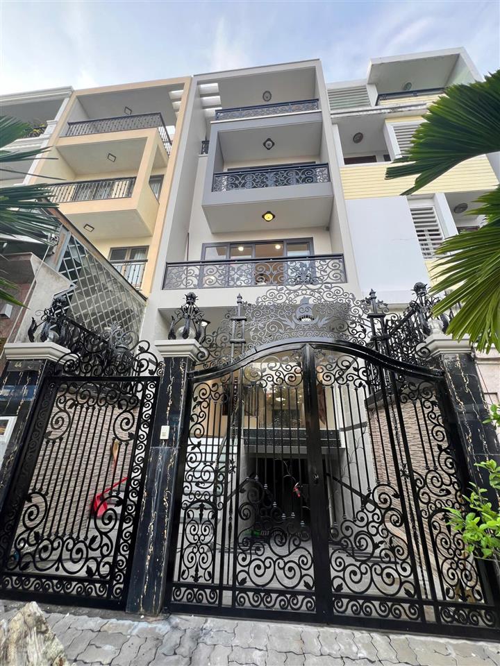 Nhà bán mới đẹphầmthang máy110m5 x 22 mặt tiền 12m kdc đại phúc green villa sát bình hưng, bc