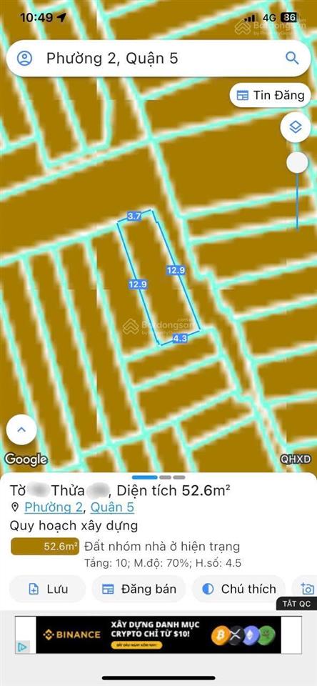 Nhà bán căn góc vị trí hẻm ô tô 3 tầng+lửng52,6m23,7 x 13 nở hậu 4,3m đường nguyễn trãi p2q5 cũ