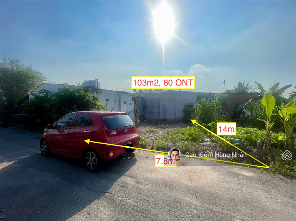 Đất bán xã trung lập thượng nay thuộc xã thái mỹ mới 7.8m x 14 có thổ cư. giá bán 980 triệu có bớt