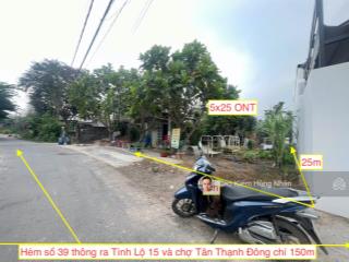 Bán đất đẹp tại đường số 39, tân thạnh đông, củ chi 5x25 ont. giá bán 2 tỷ 750 triệu có bớt