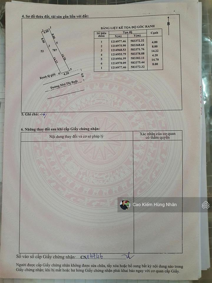 Bán nhà 1 trệt 1 lầu xã phước vĩnh an đường mai thị buội 4x22 ont. giá bán 2 tỷ 350 triệu.