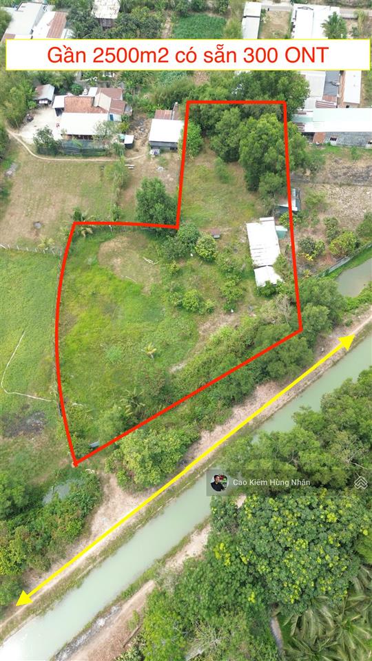 Đất vườn khu dân cư có thổ cư 2439m2 có sẵn 300m2 ont xây dựng hoàn công. giá bán 4 tỷ 500 triệu
