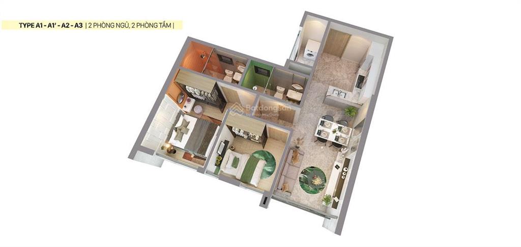 Citigrand q.2 gồm 2pn 2wc nhà mới cuối năm 2026 nhận nhà 3.3 tỷ view tp đẹp