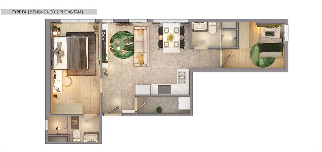 Citigrand q.2 gồm 2pn 2wc nhà mới cuối năm 2026 nhận nhà 3.3 tỷ view tp đẹp