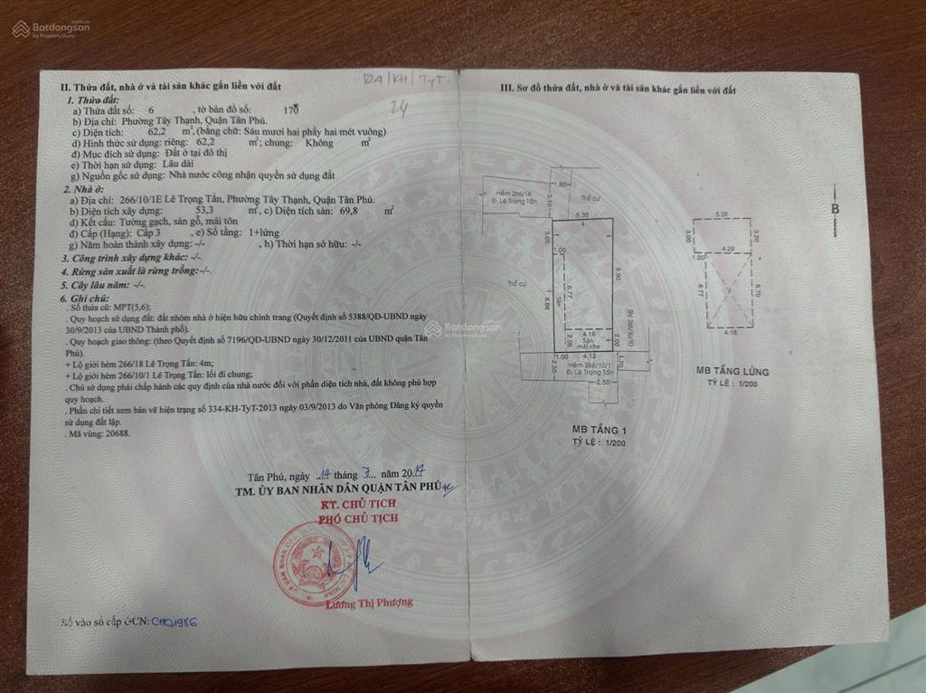 Nhà sát trường đh công thương tphcm 5,12 x 13m nở hậu 5,25m dtcn 62m² giá 5,1 tỷ
