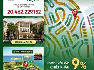 Biệt thự song lập vịnh ngọc giá tốt thị trường 20,5 tỷ