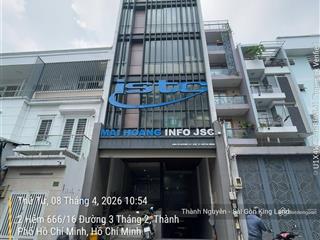 Mặt tiền nội bộ 666 đường 3/2 quận 10 ngang 6m nhà 7 tầng hàng kín cực hiếm