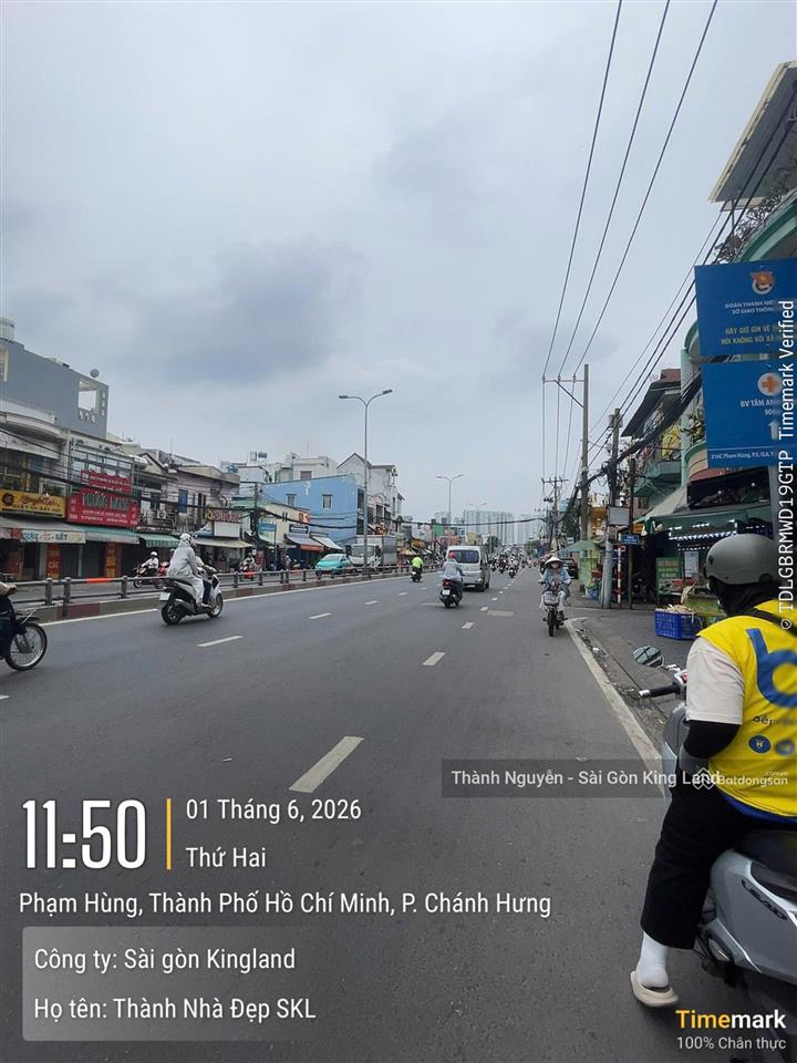 Mặt tiền phạm hùng, quận 8 ngang 5.3m x 16m nhà 2 lầu, chỉ 17.2 tỷ khai thác ngay