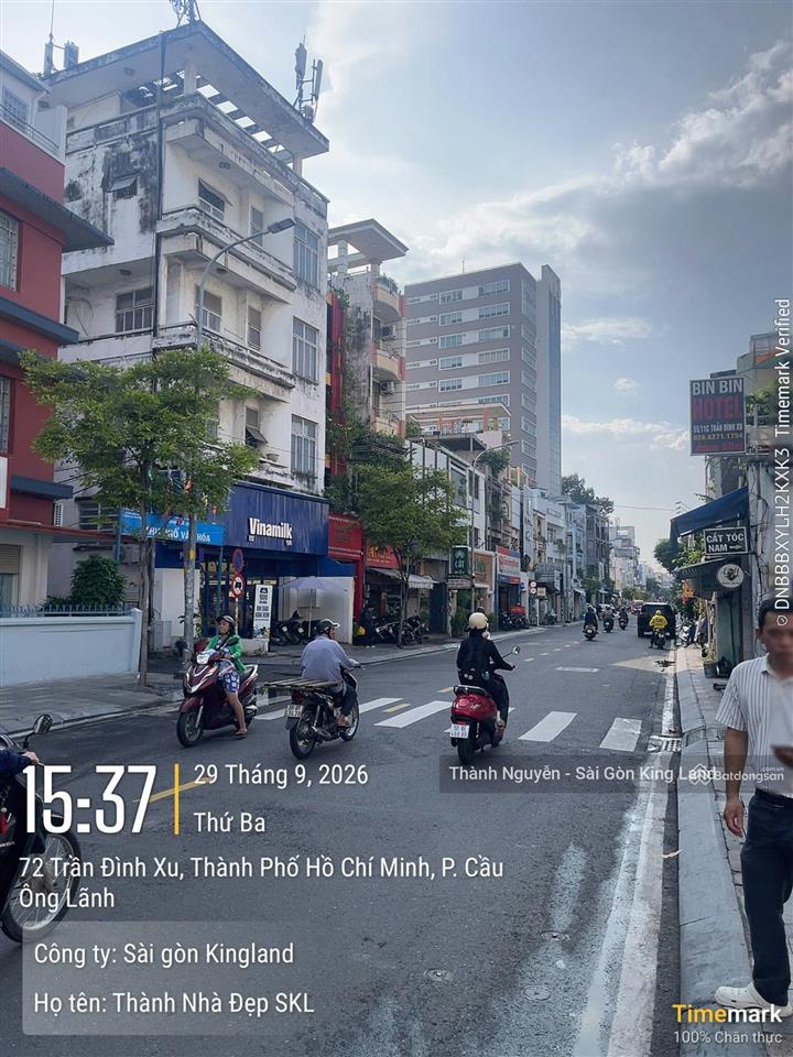 Mặt tiền trần đình xu quận 1 | 5.7 x 23m hậu 6.2m | 5 tầng | dòng tiền 85tr/tháng