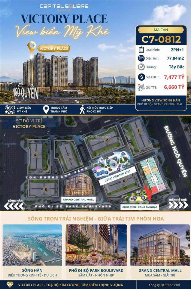 Căn hộ capital square, mở bán tòa view trực diện sông hàn, giá trực tiếp cđt