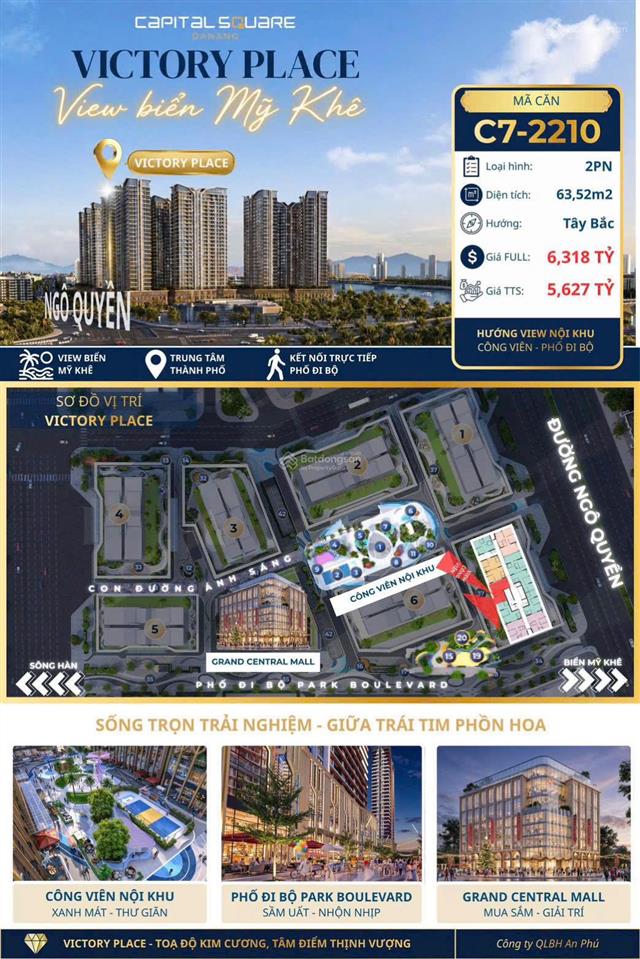 Căn hộ capital square, mở bán tòa view trực diện sông hàn, giá trực tiếp cđt