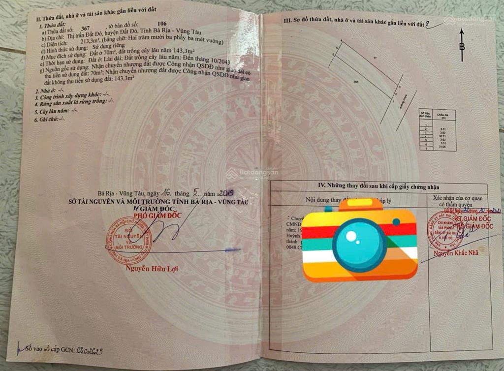 Cần bán đất đẹp, đất đô thị, ngay trung tâm xã đất đỏ