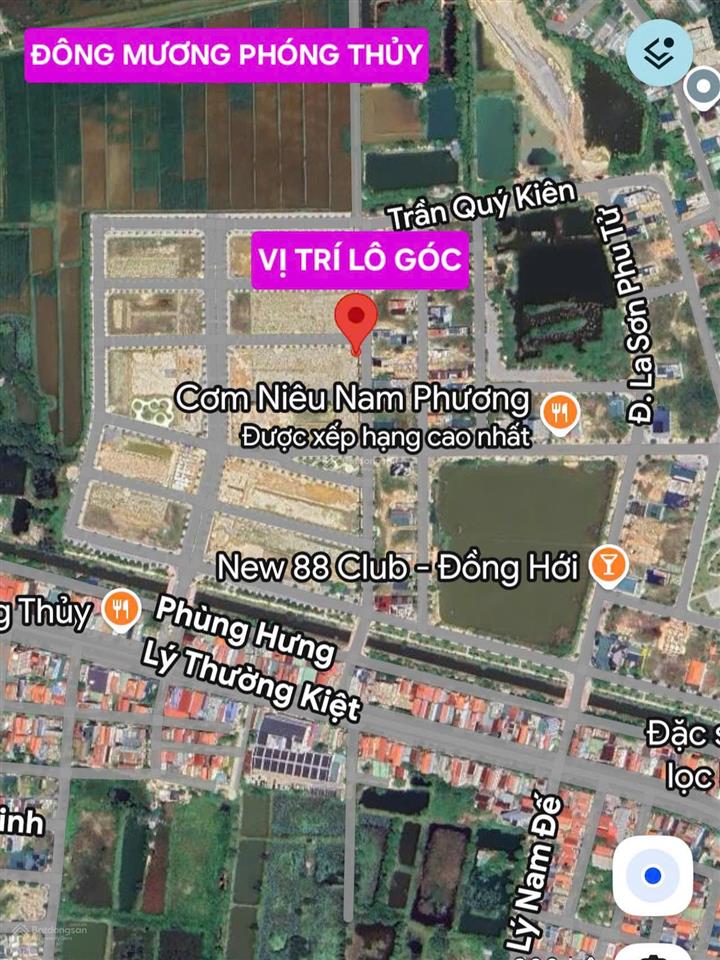 Chính chủ gửi bán lô góc đường phạm quang tiến  kđt đông mương phóng thuỷ  đồng hới  quảng bình