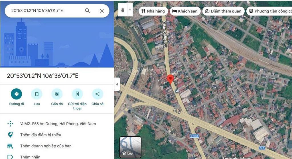 Chính chủ cần bán gấp lô đất trung tâm phường nam sơn, hải phòng