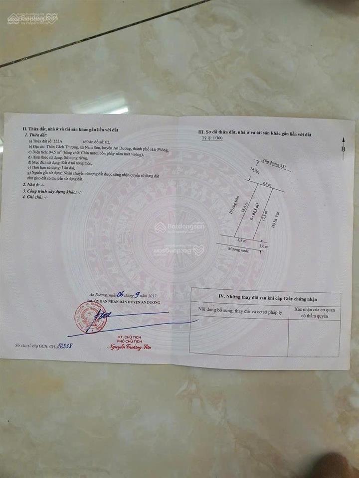Chính chủ cần bán gấp lô đất trung tâm phường nam sơn, hải phòng