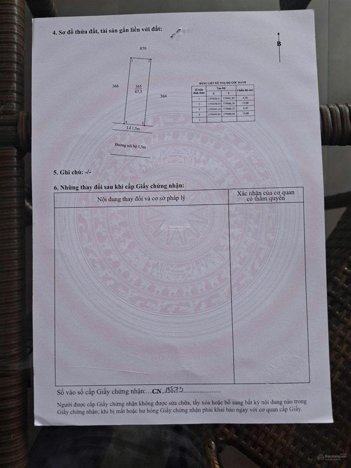 Bán lô 4.5x15m (67.5m2)  100% thổ cư. đường nhựa trước nhà 8.5m. từ tỉnh lộ 10  vào 400m