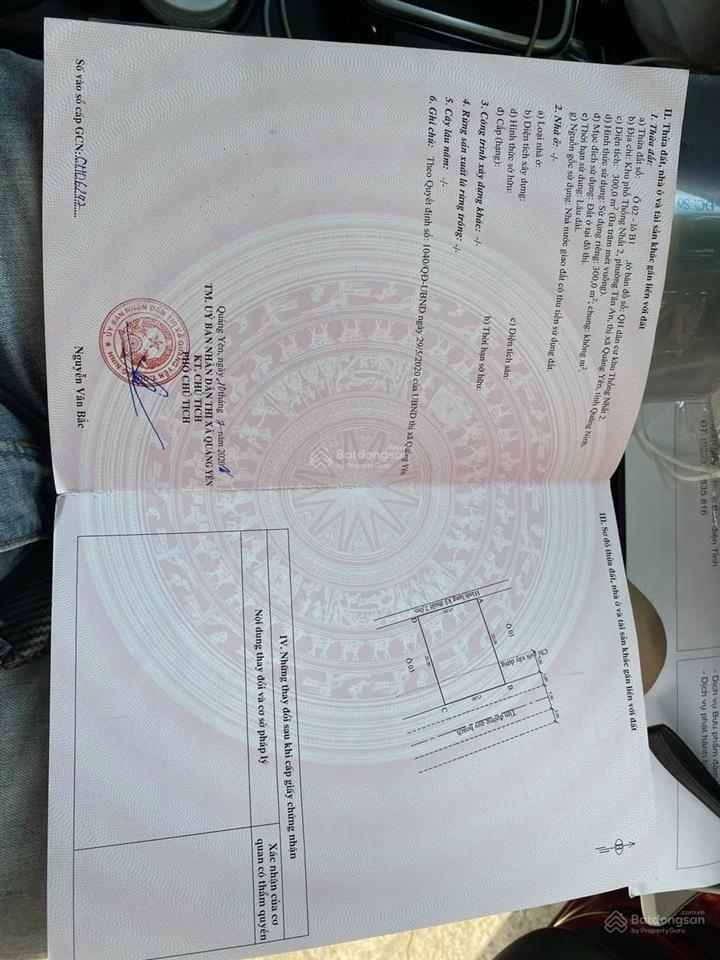 Bán đất thống nhất 2 phường tân an, quảng yên.