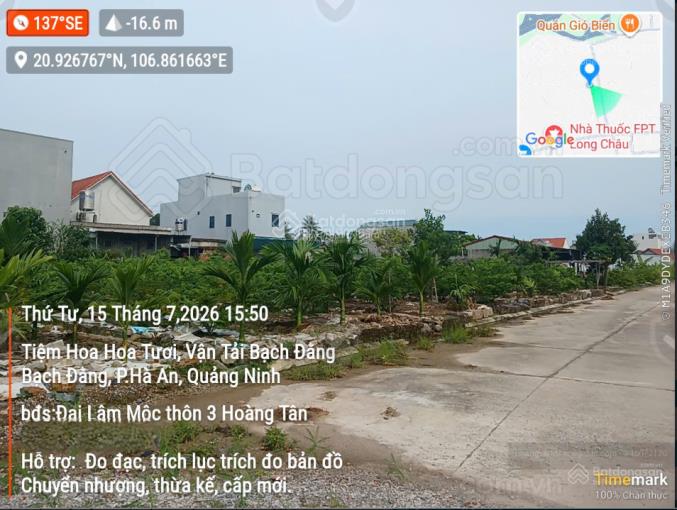 Bán đất chính chủ gửi khu bãi 4 tiền an, quảng ninh (nay thuộc phường hà an)