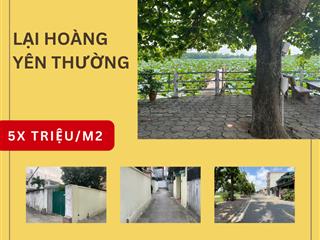 5xtr/m2100m2 lô góc yên thường4 chỗ vào đấtmt6m nở hậuđường thông50 thẳng ra đường lớn