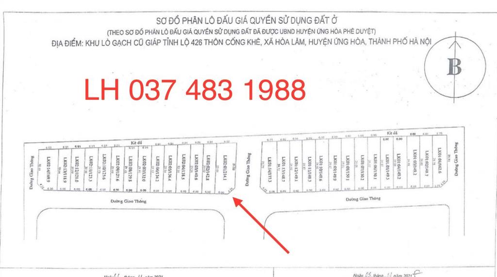 Chính chủ bán lô góc 3 mặt thoáng 214.1m tại đấu giá thôn cống khê  hoà lâm  ứng hoà giá 33tr/m