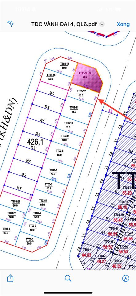 Nhỉnh 10ty 50m2 mặt tiền gần 5m tái định cư kiến hưng hà đông hn giá nhỉnh 10 tỷ.  0374 831 ***