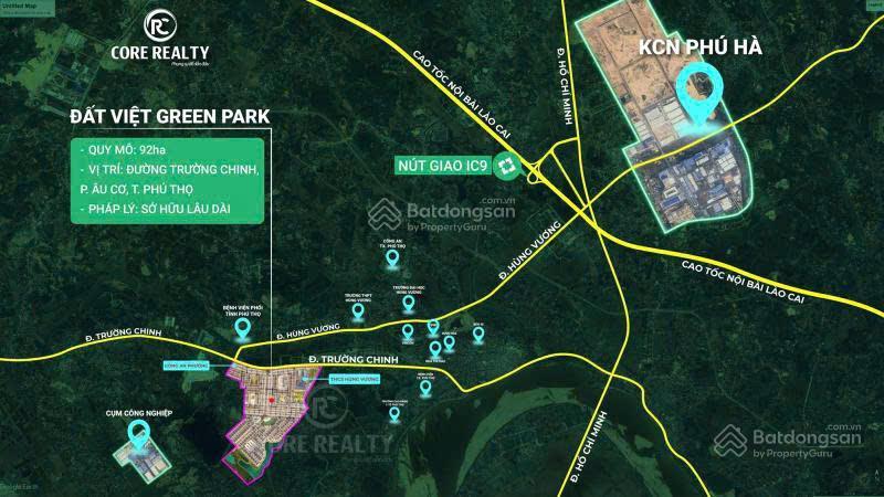 Đất việt green park  đất nền dự án tại thị xã phú thọ