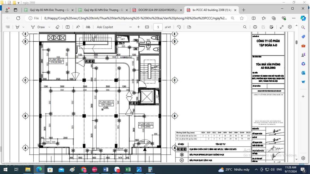 Cho thuê văn phòng gần 250m² tầng 3 ad building duy tân, cầu giấy full đồ giá tốt