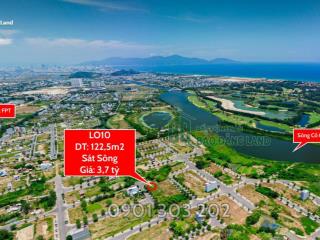 Bán đất khu đô thị số 4 điện ngọc, 122,5m² gần đại học fpt, sát sông cổ cò giá tốt 3,7 tỷ