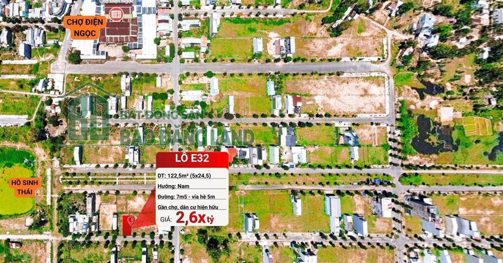 Bán đất kđt số 9 gần chợ lô e32  122,5m² giá tốt 2,6 tỷ