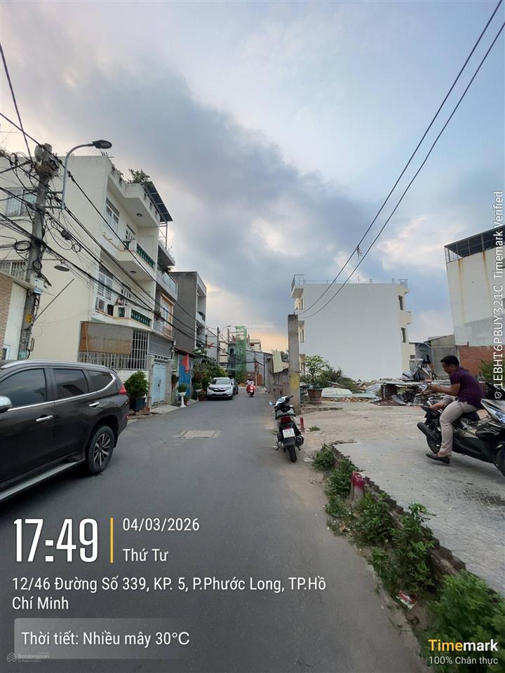 Chủ gửi đất 52,6m2 mới ra sổ giá 5,7 tỷ hẻm đường 339, p. phước long b, q. 9  0974 244 ***