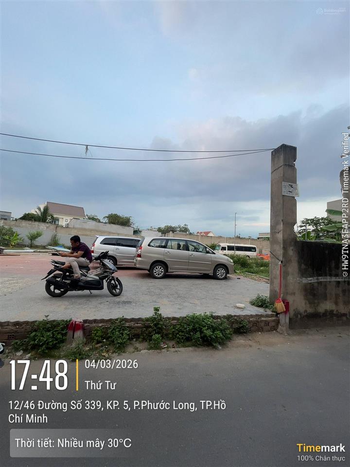 Chủ gửi đất 52,6m2 mới ra sổ giá 5,7 tỷ hẻm đường 339, p. phước long b, q. 9  0974 244 ***