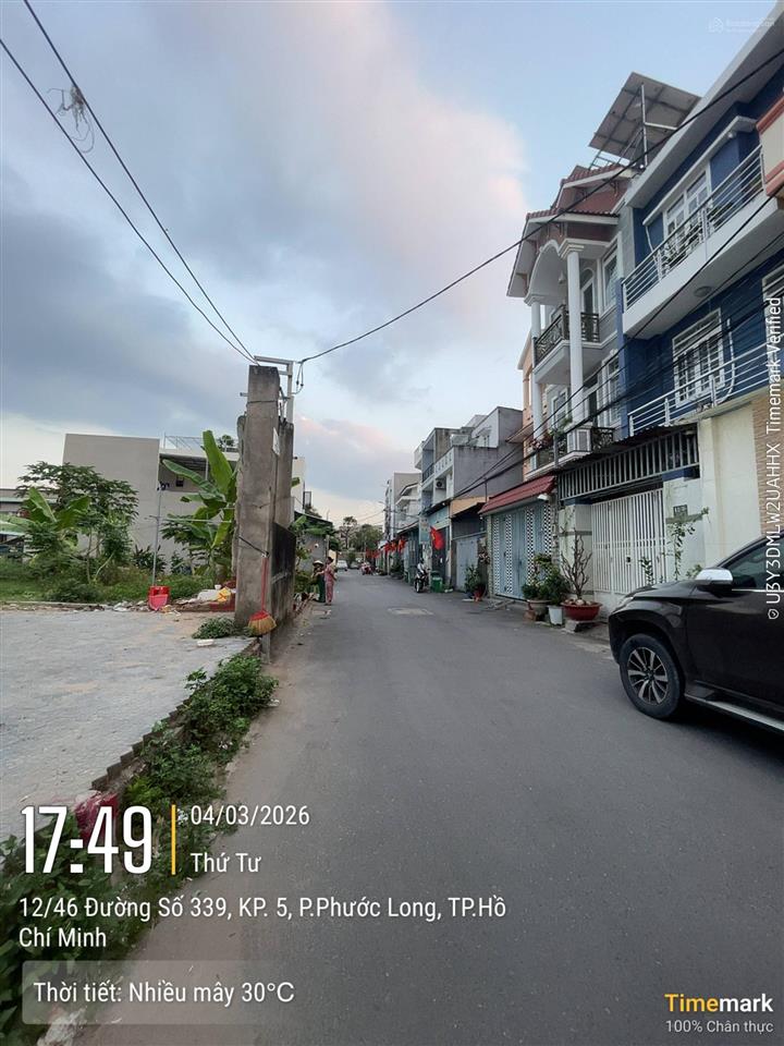 Chủ gửi đất 52,6m2 mới ra sổ giá 5,7 tỷ hẻm đường 339, p. phước long b, q. 9  0974 244 ***