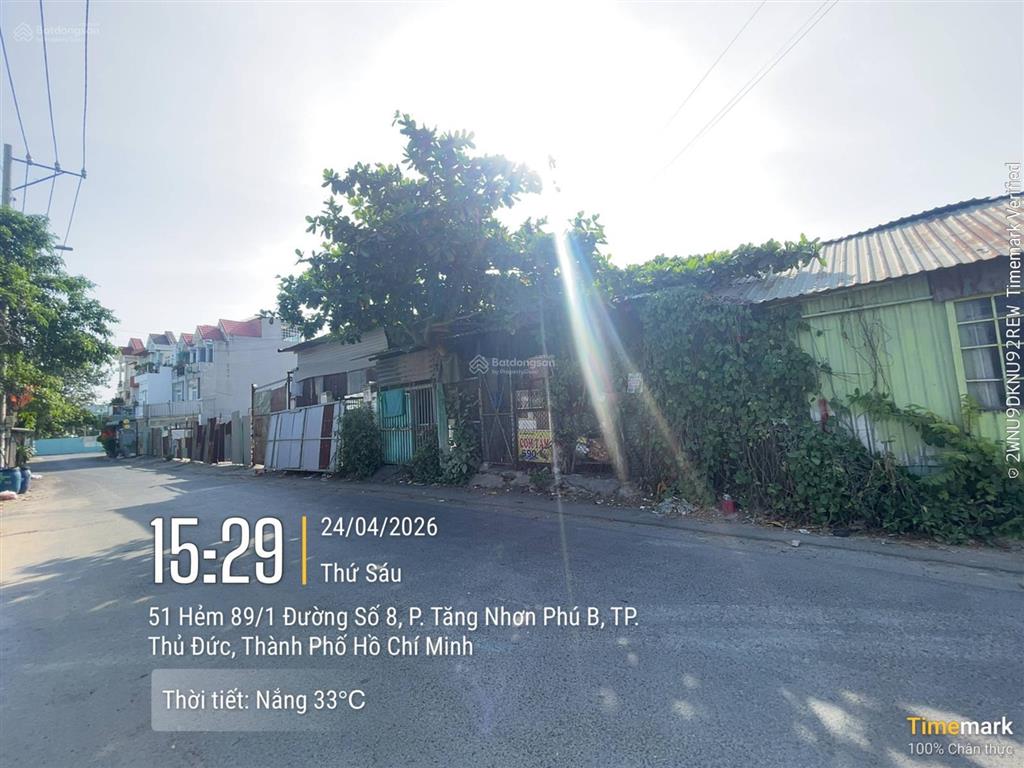 Bán lô đất 226,3m2 (8x28,2m) chỉ 18,59 tỷ hẻm đường số 8, p. tăng nhơn phú b, q9 cũ.  0974 244 ***