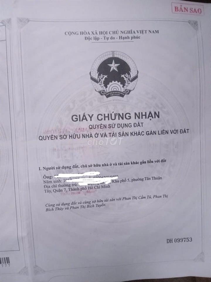 Cần bán nhà hẻm xe hơi