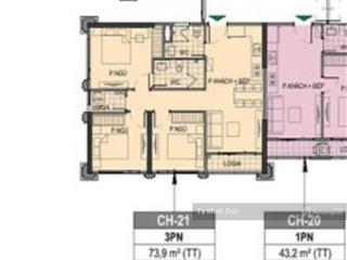 Bán cc the paris  vinhomes ocean park, 5,150 tỷ, 82m2, 3pn view sông