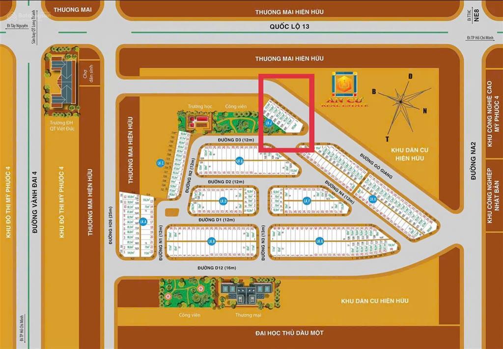 Cần bán nhanh lô đất 112m2, gần trường đại học việt đức  giá 1 tỷ 4