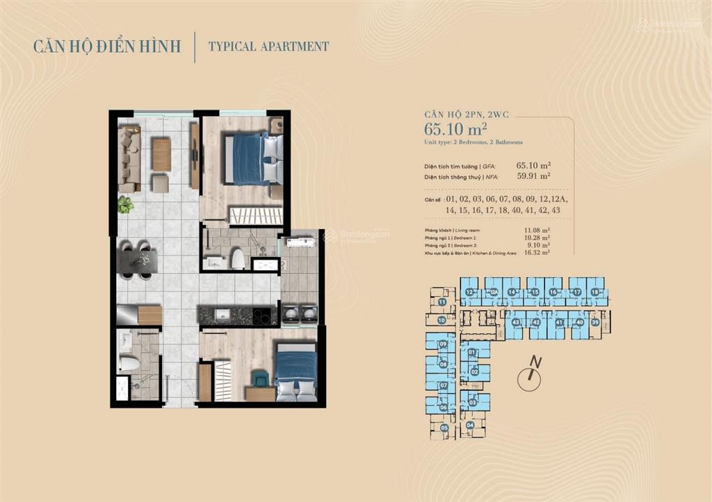 Suất nội bộ the gió căn 1pn, giá thanh toán chỉ 379tr sở hữu ngay căn hộ 1pn tại căn hộ the gió