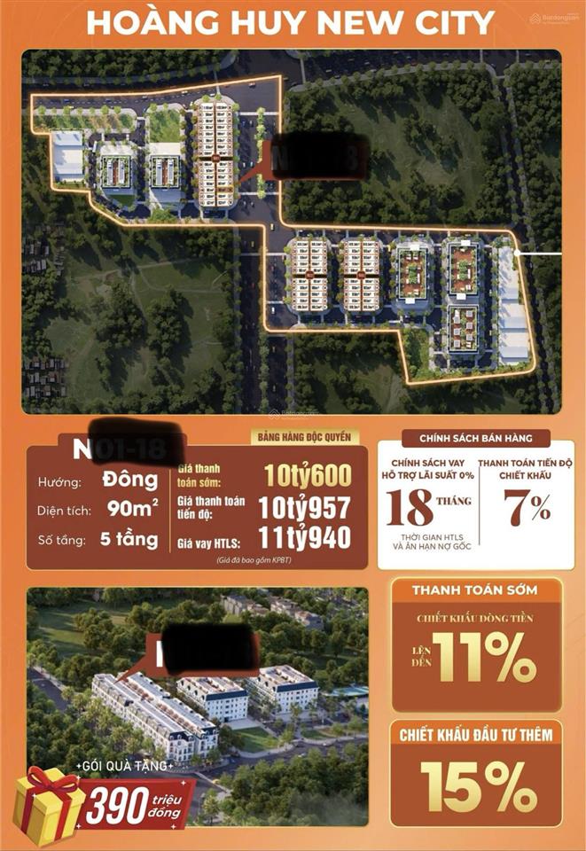 Rẻ chưa từng có mặt đg đỗ mười hoàng huy new city, 9,7 tỷ, 90m2  hàng hiếm tại hải phòng!