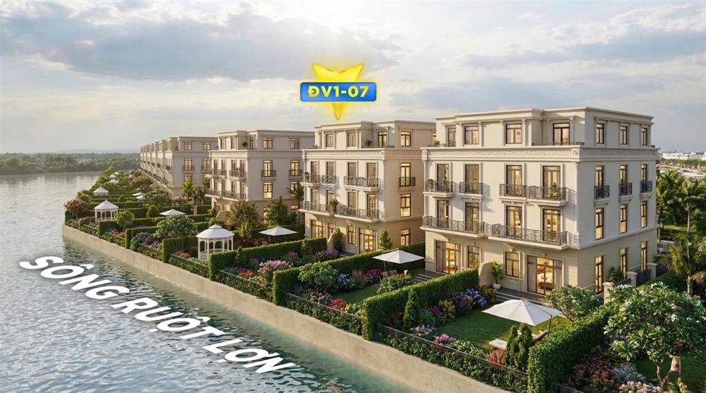 Bán căn song lập góc view sông tự nhiên giá cực hợp lý so với đơn lập view sông