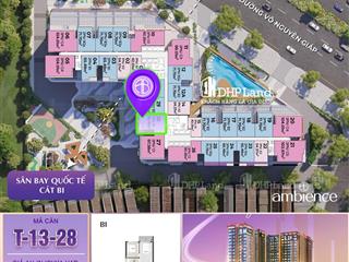 Căn hộ 2pn view cầu rào 2 tttp tại the ambience hải phòng, 4,546 tỷ( chưa vat) ,65.49m2