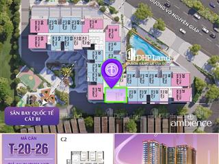 Bán căn hộ 3pn tại the ambience hải phòng, 6,248 tỷ ( chưa vat), 92,84 m2 , view cầu rào 2 và tttp